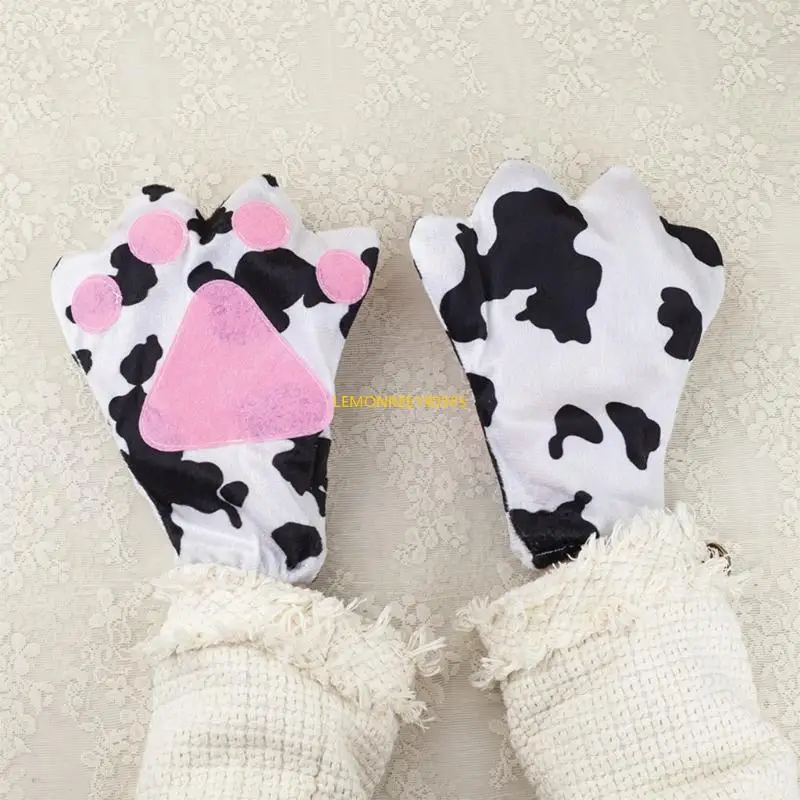 Dxae Kitten Claws Găng tay Trang phục Động vật Phụ kiện cho Halloween Giáng sinh Tiệc Giáng sinh Găng tay cho trẻ và người
