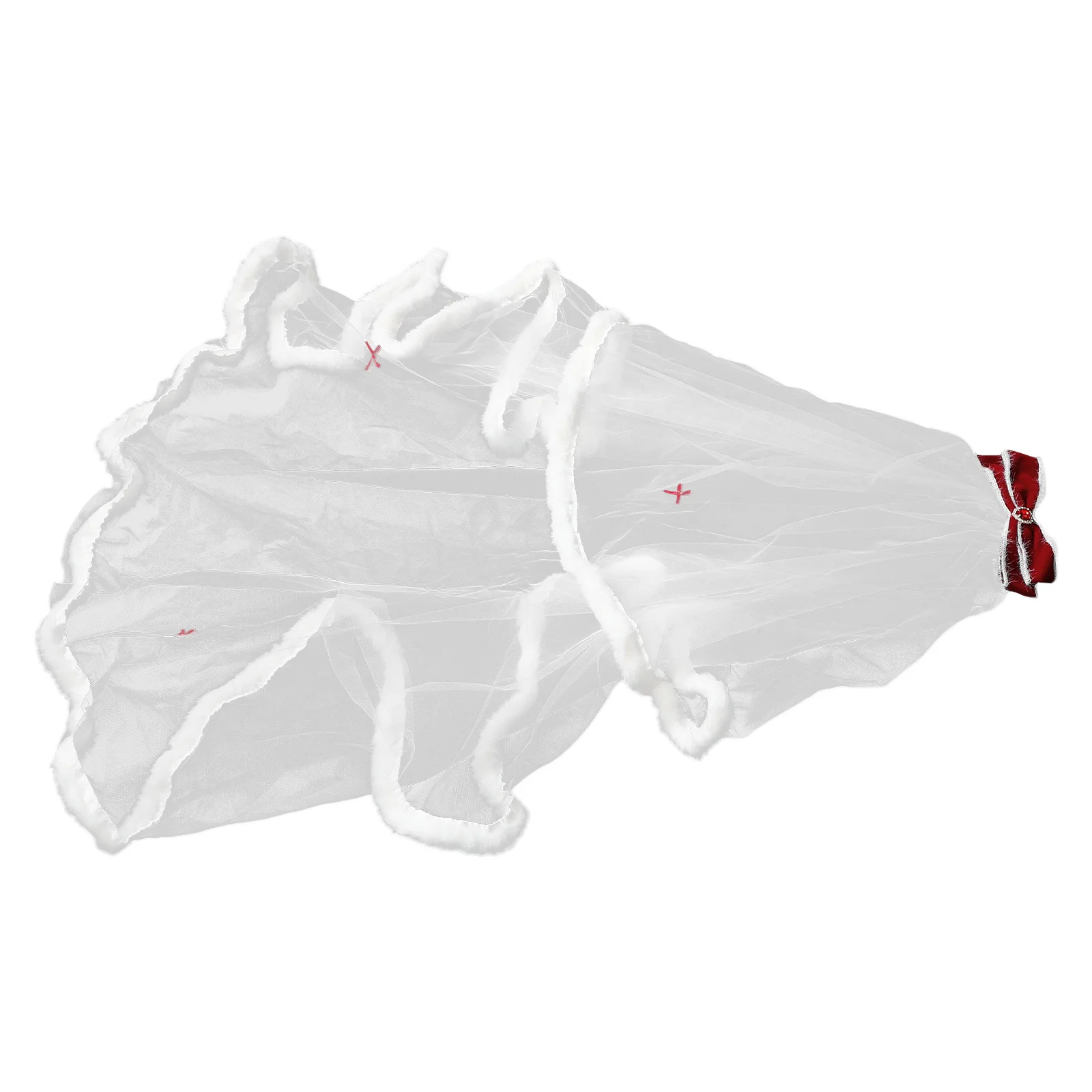 

Butterfly Headpiece Bridal Veil White Short Tulle Hair Accessory For Bride Bachelorette Party Wedding Shower Red Design