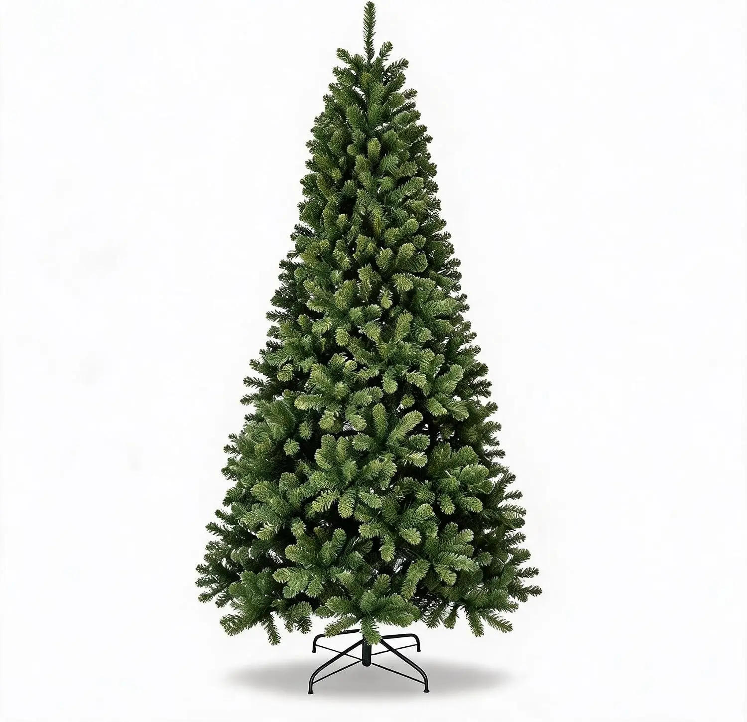 Garvee 7.5FT Pre-Lit Artificial Christmas Tree with LED Lights 1346 Tips Dense Skinny Tree for Festive Home Decor & Party Supplies Hinged Branches & Metal Stand, 21.7inch Base