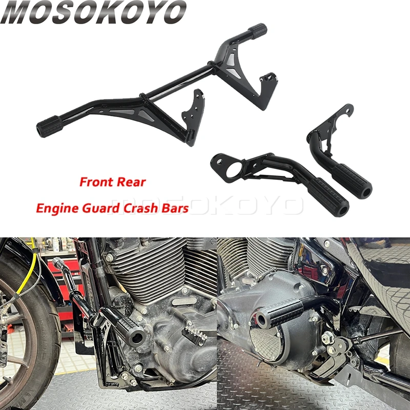 

Crash Bar Motorcycle Highway Engine Guard Falling Protection For Harley Softail Fat Bob Low Rider S ST Standard Street Bob 18-24