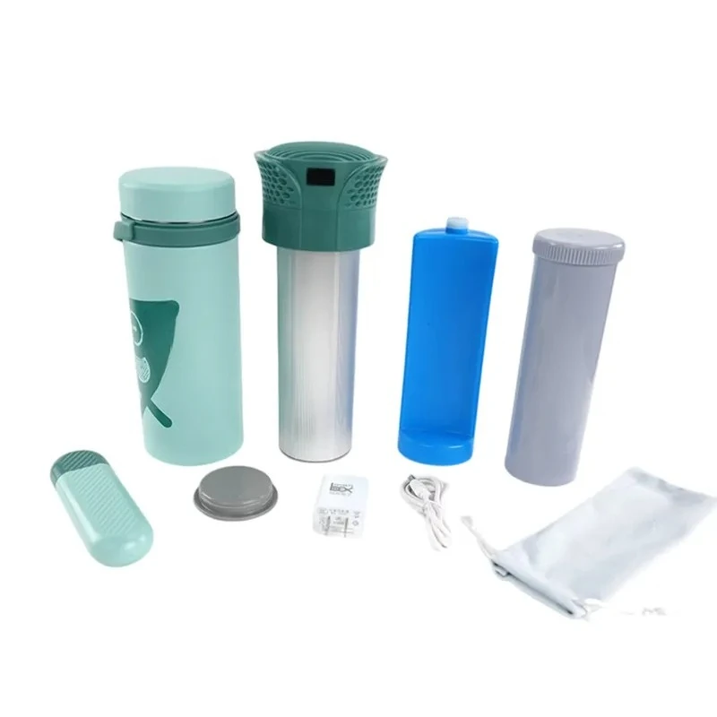 Portable Integrated Cooling Cup with Enclosed Freezer for Insulin and Temperature Sensitive Medications