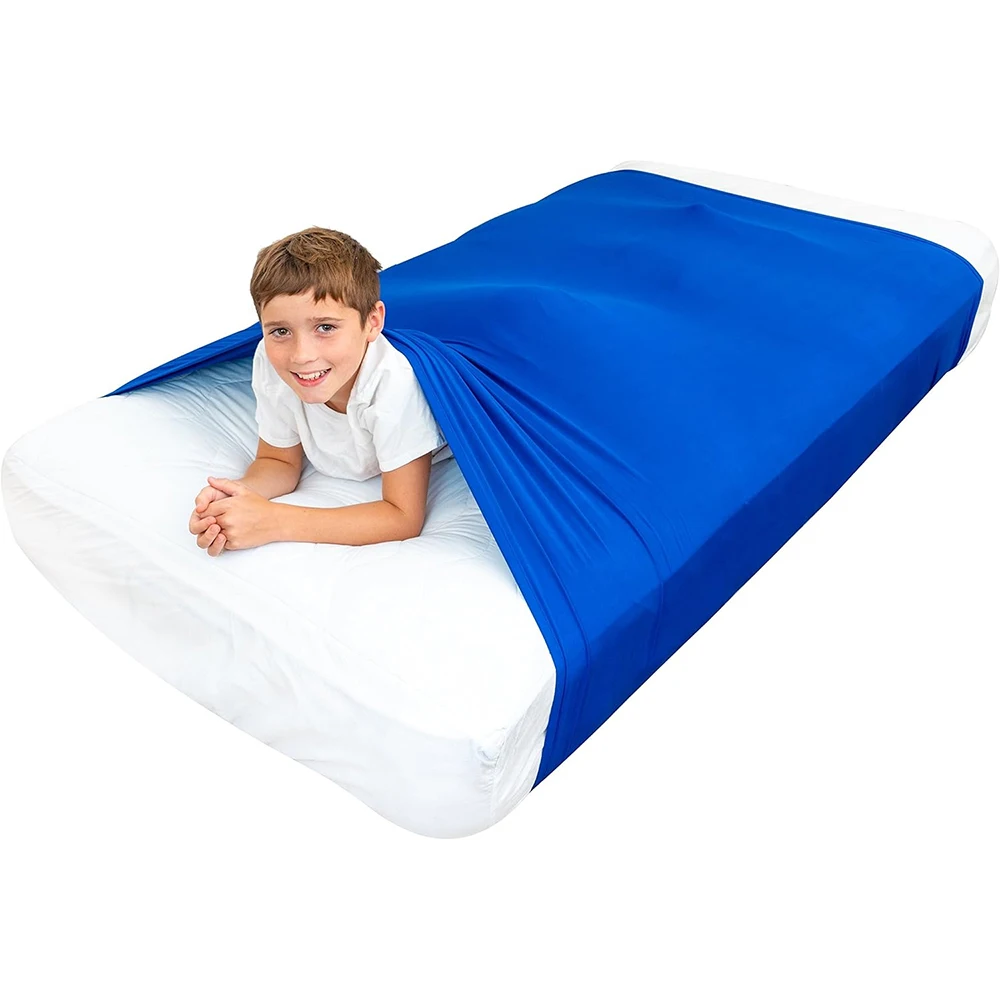 Autism Kids Compression Sheets Skin Friendly Flexible Sheet Weighted Blanket Alternative Boys Girls Feel Compression Sheets