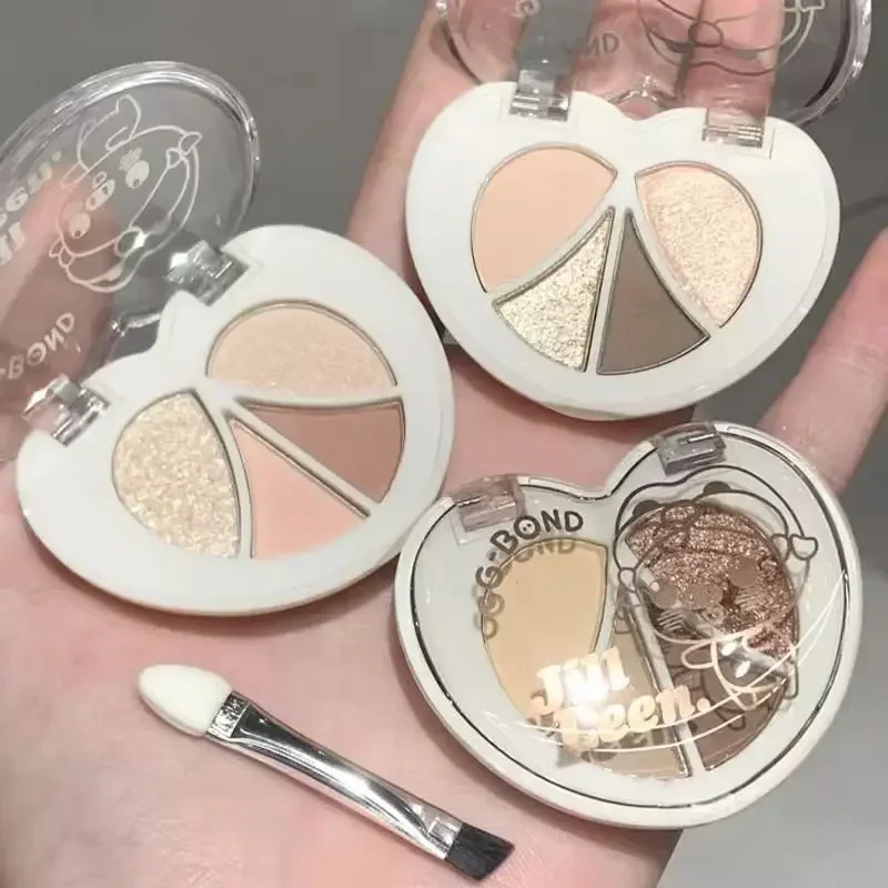 

JILL LEEN Four Color Crouching Silkworm Eyeshadow Disk Earth Color Shadow Sparkling Brightening Flash Low Saturation Makeup