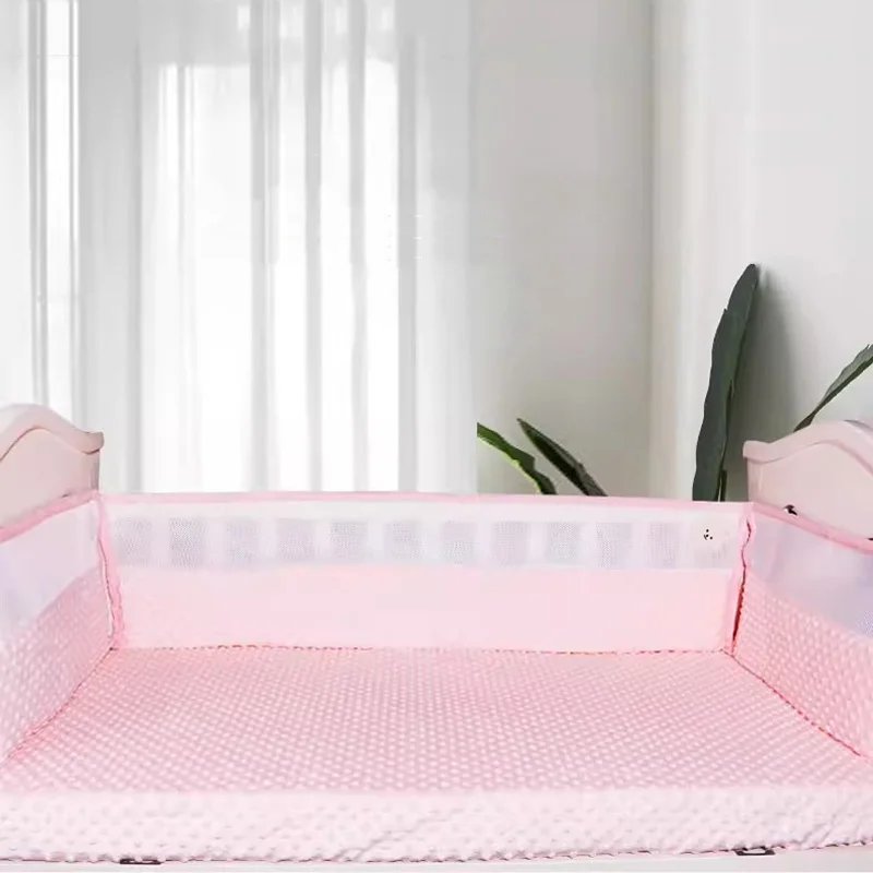 

Four Season Universal Baby Crib Surround Newborn Bean Velvet Bedding Children Spliced Bed Soothing Anti-collision Bed Surround