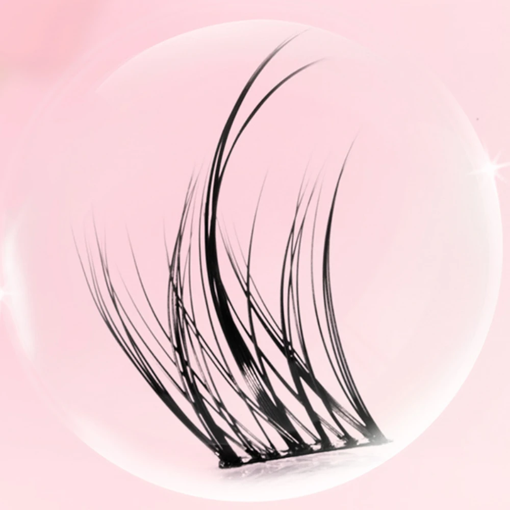 8 rzędów ultracienkich, długich rzęs w kępkach, naturalne, gęste, w stylu japońskiej grupy dziewczyn, do samodzielnego nakładania, narzędzie do makijażu.