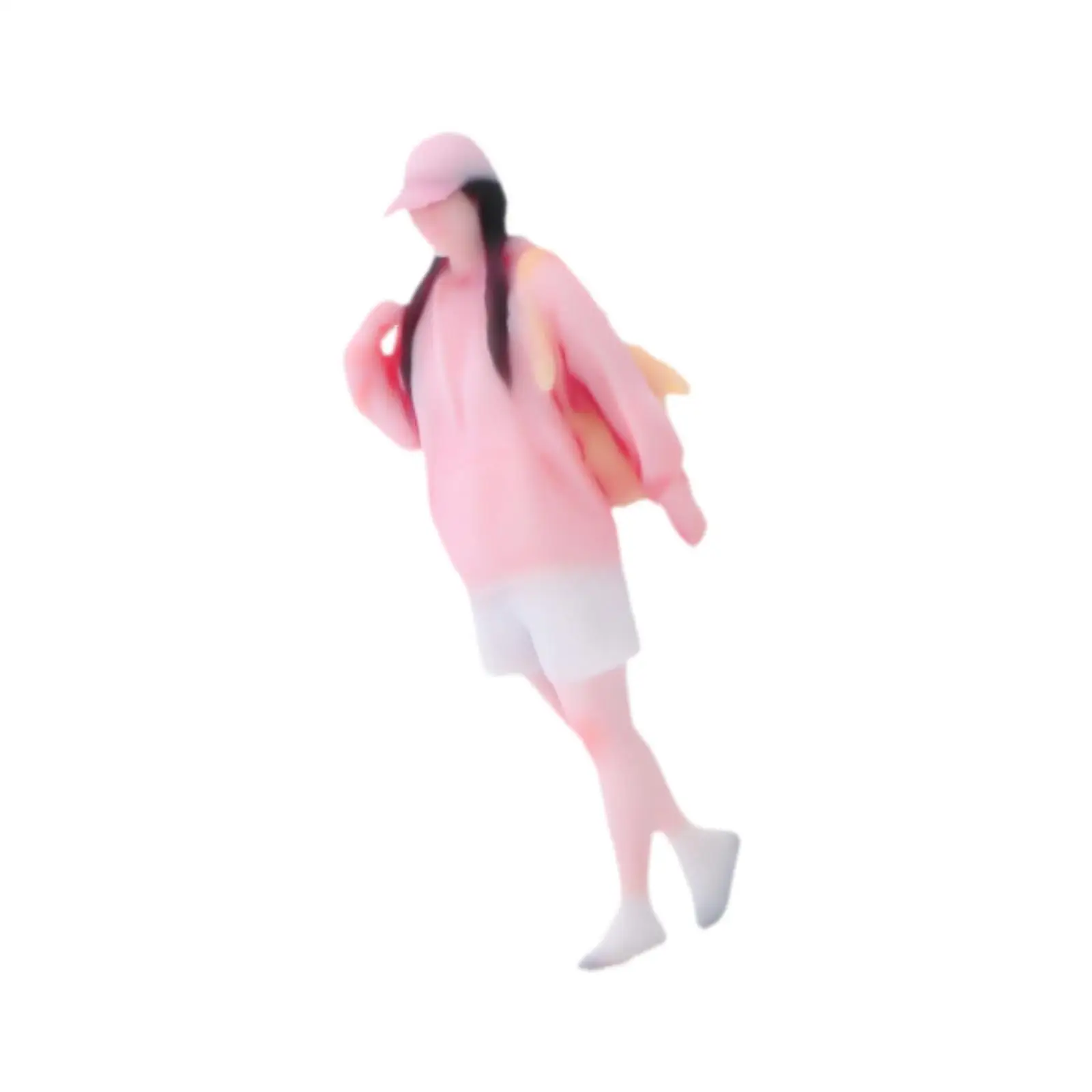 1/64 Girl Figure Simulation Collections DIY Diorama Accessories Micro Landscape Female Figurine Trains Architectural Decor