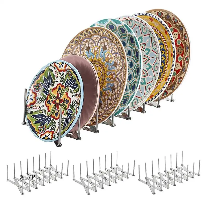 

AP-Stained Glass Holder Stand 4 Packs Stained Glass Storage Organizer Adjustable Dish Organizer Rack For Painting, Book