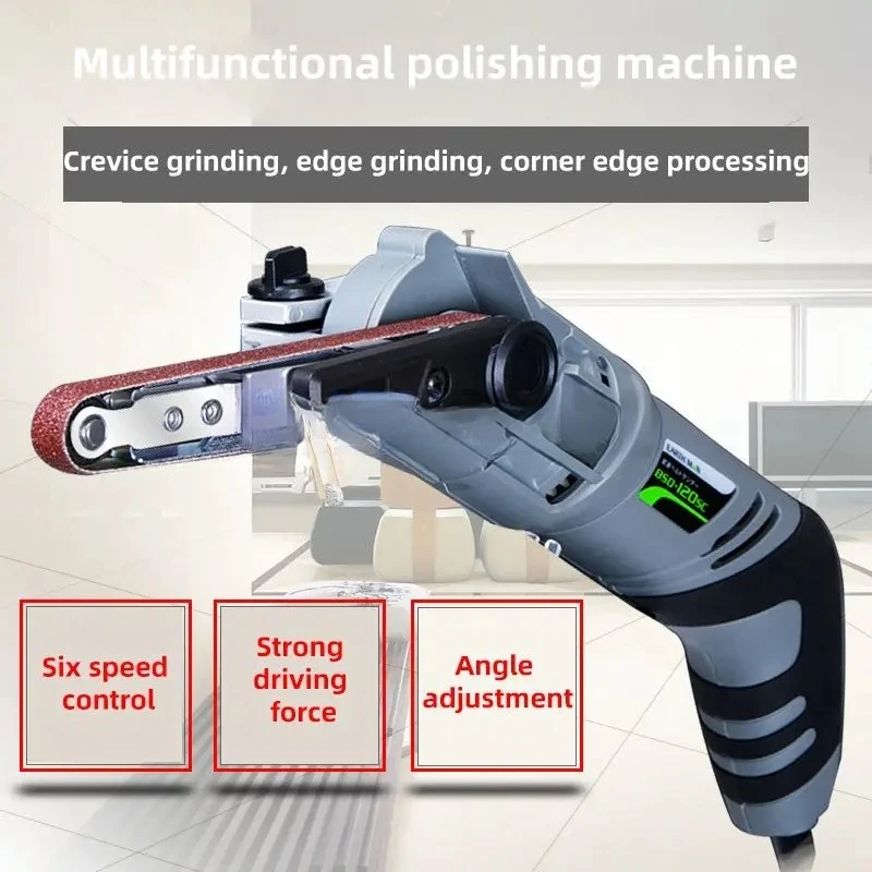 

220V Handheld Mini Electric Belt SandPaper Machine Electric Sanding Polishing Machine Belt Sander Wood Sand File Molding Machine