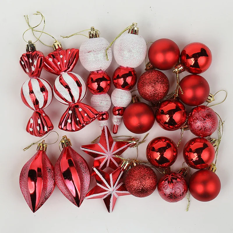 20/29PCS Christmas Ball Champagne Xmas Tree Hanging Pendant Ornaments 2025 Christmas Home Decoration 2026 New Year Party Gifts