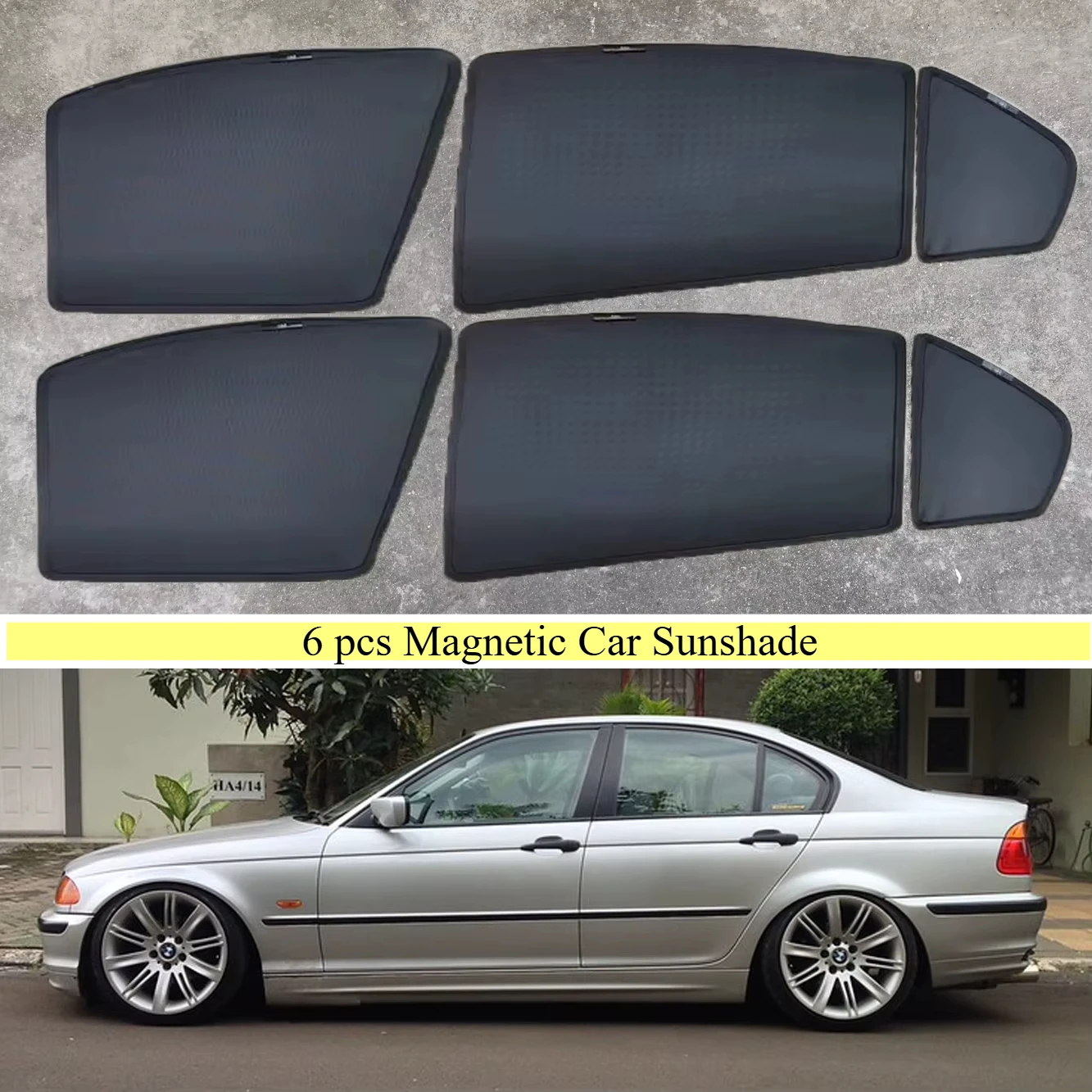 Magnetic Car Sunshade Shield Front Windshield Frame Curtain Sun Shades For BMW 3 Series E46 Sedan 1998 -2005 318 320 Accessories