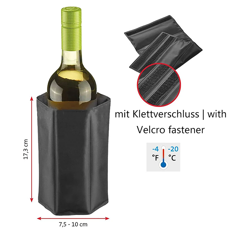 Wine Cooler Sleeve Freezer Sleeve Wine Bottle Cooling Sleeve Champagne Instant Cooling For Barbecue Camping Outdoor Party