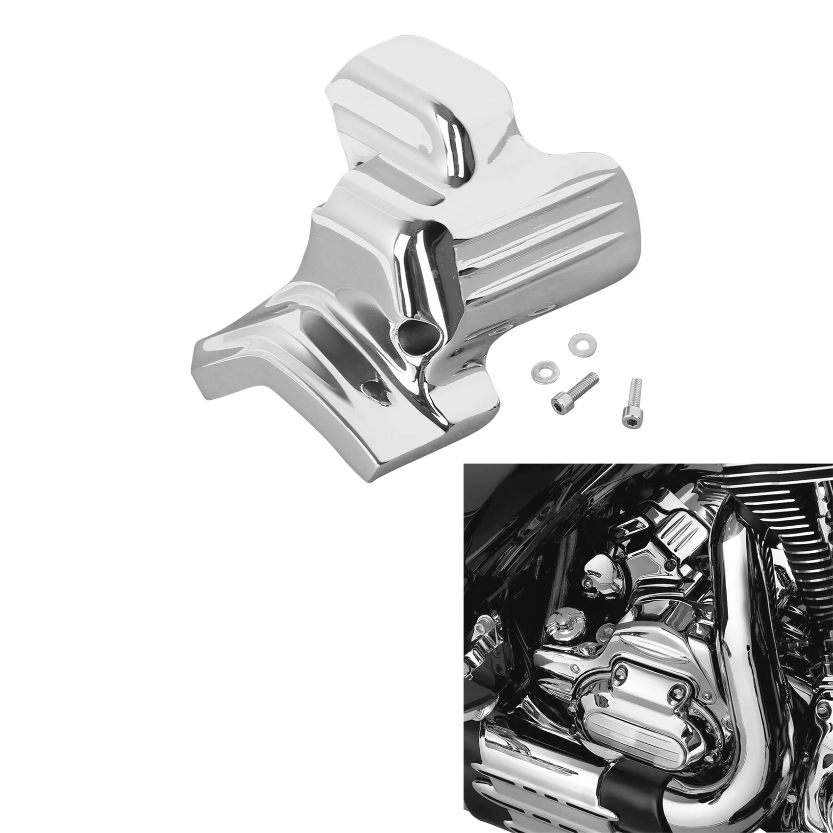 Chrom-Starterabdeckung für Harley Touring Road King Street Electra Glide 2007-2016 Motorrad
