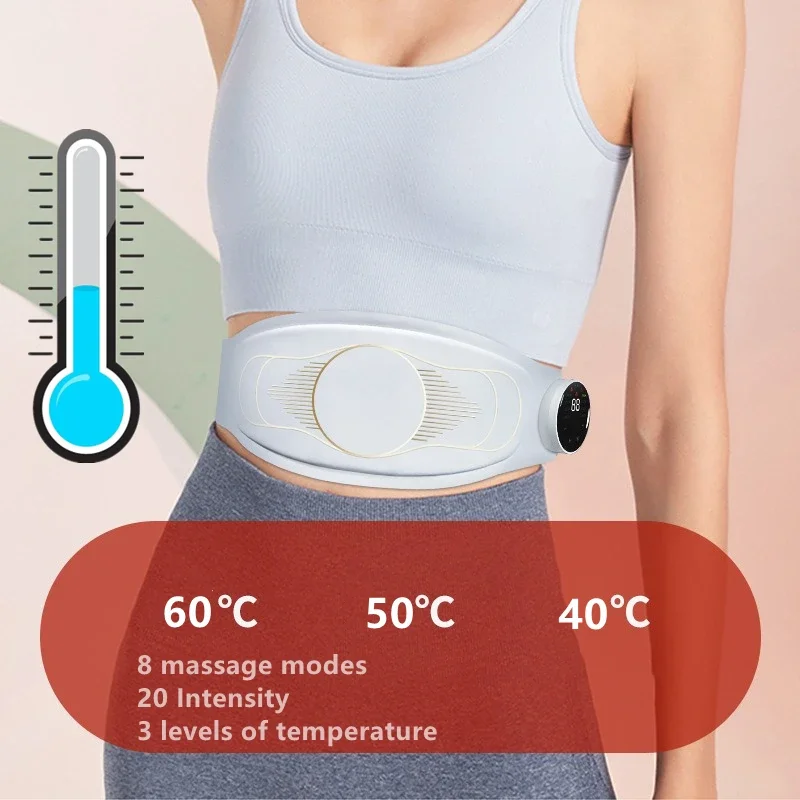 

Портативный многофункциональный вибрационный микротоковый импульсный массажный инструмент EMS интеллектуальный горячий компресс теплый дворец массажный пояс