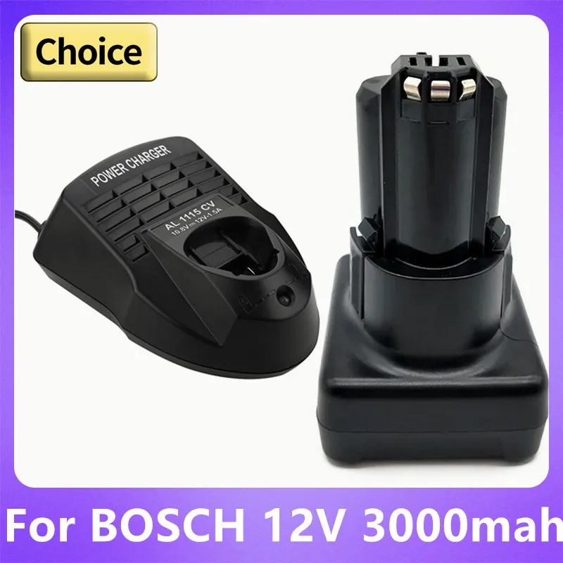 

12V 3000mah Li-ion Rechargeable Battery for BOSCH BAT412A BAT413A D-70745GOP 2607336013 2607336014 PS20-2 Battery Charge