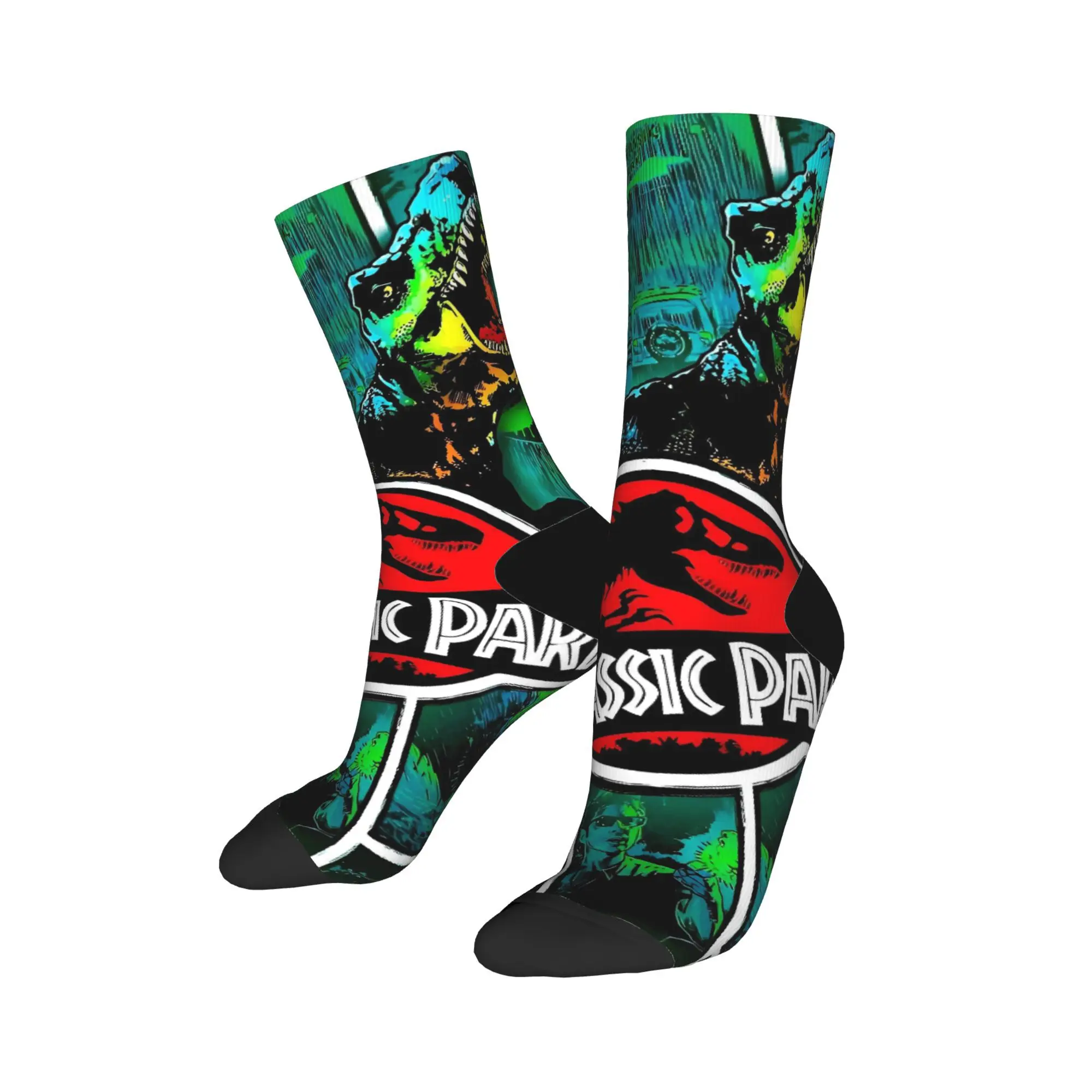 العالم الجوراسي ولادة جديدة سبينوصور لقاء جوارب المضادة للانزلاق جوارب ناعمة الخريف القوطية المطبوعة جوارب رياضية في الهواء الطلق