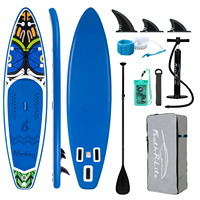 Feath-R-Lite Inflatable Stand Up Paddle Board 11 'SUP Surfboard Kit with Accessories Pump Paddle Backpack Non-slip Water Sports