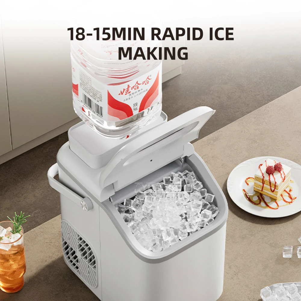 Maquina Para Hielos 16 Compartments Ice Maker Thickness Adjustable Automatic Cleaning