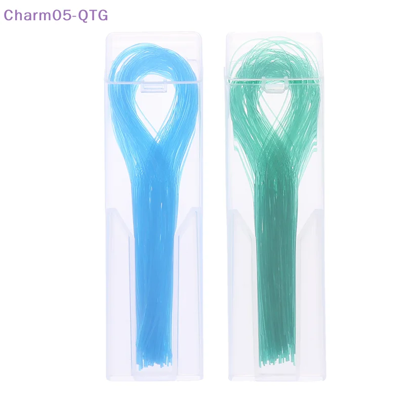 

Hot 100Pcs Dental Floss Threader Dental Traction Line Oral For Crown Brace Bridge Implant Hoop Threading Braces Steel Traction