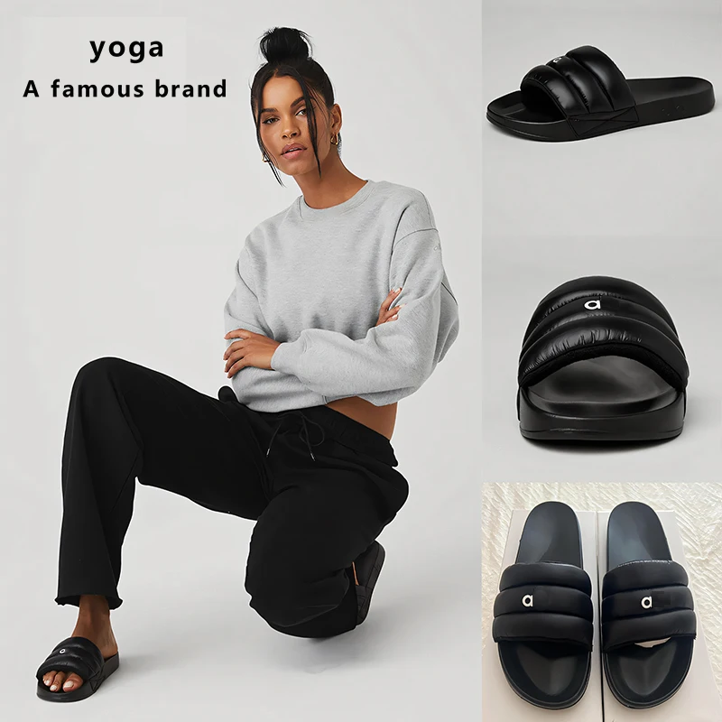 a？？Yoga slippers thick soled slippers women's four seasons at home couples' soft soled, men's and women's outdoor wear cool