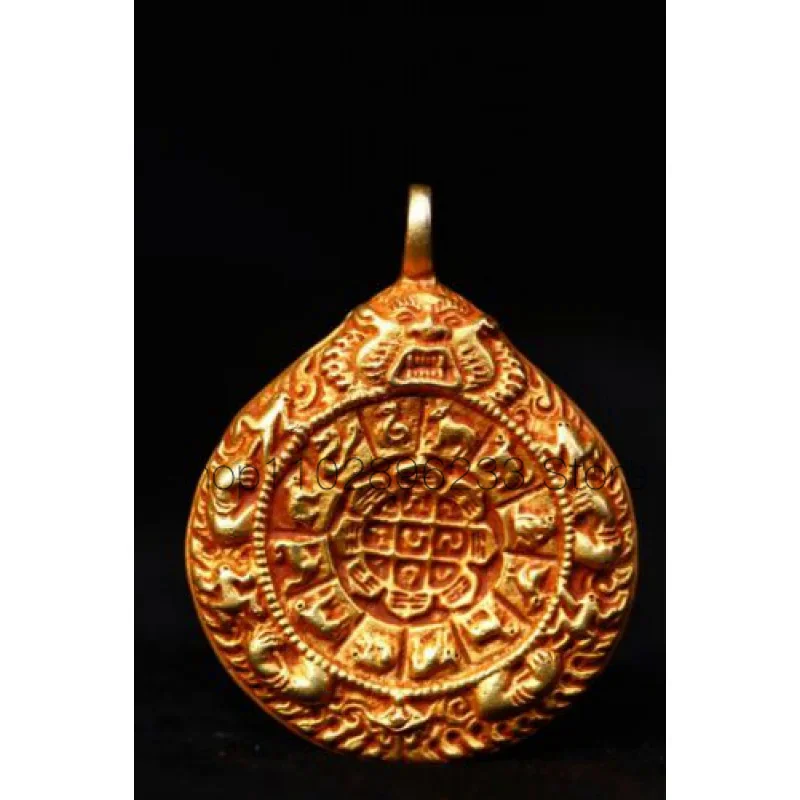 

6cm Tibetan Buddhism Brass Pendant Chinese Zodiac Pendants Necklace Charm