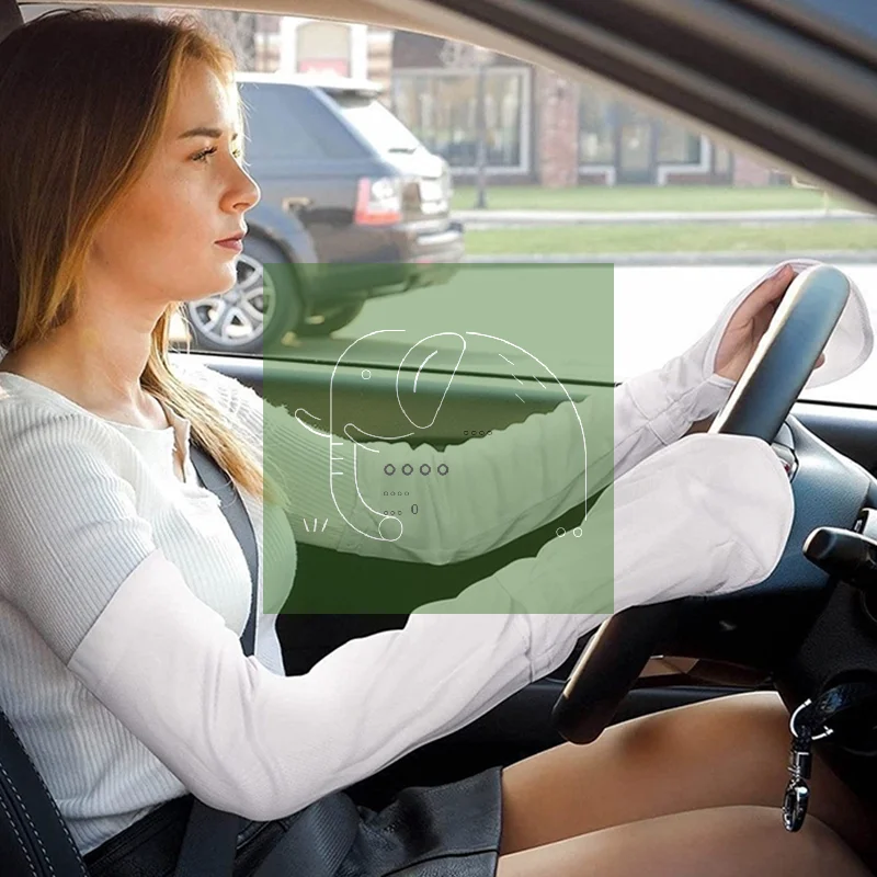 Women Cycling Arm Sleeves Sun Protection UV Block Lightweight Cool Touch Sleeves for Running Driving