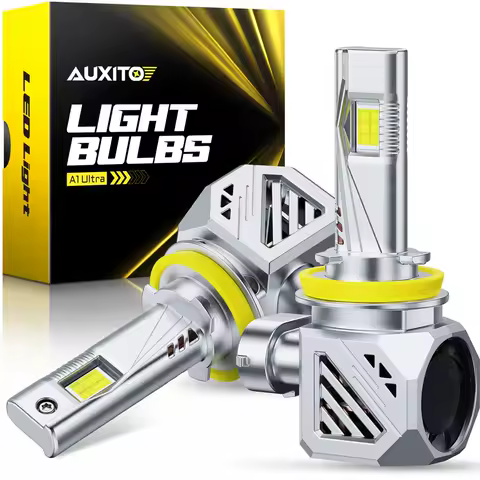 AUXITO 2Pcs Turbo H8 H11 LED Headlight Bulbs 6500K White 9005/HB3 9012(HIR2) LED High Low Beam 9006/HB4 Car Front Driving Lamp