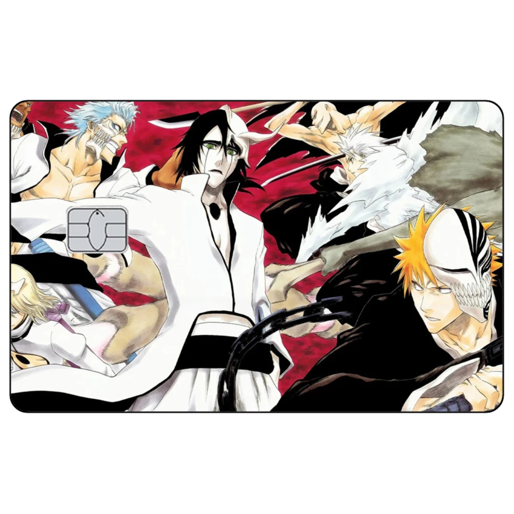 ACG Credit Card Skin Sticker TV Anime Kurosaki Ichigo Matte Stickers for VISA JCB MasterCard and Other IC Card Decoration view 6