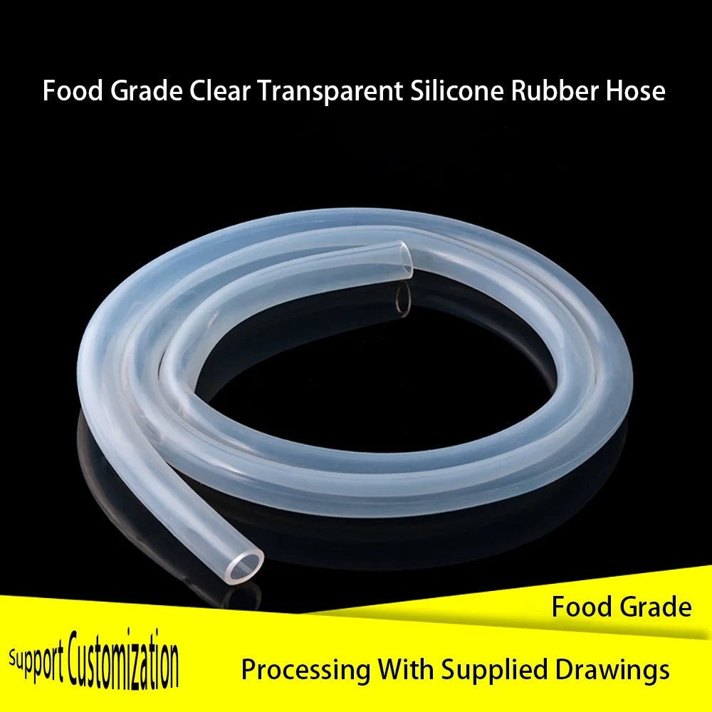 10Meter Food Grade Clear Transparent Silicone Rubber Hose Flexible Nontoxic Silicone Tube ID 0.3/0.5/0.7/0.8/1/1.2/1.5/1.6/1.8mm