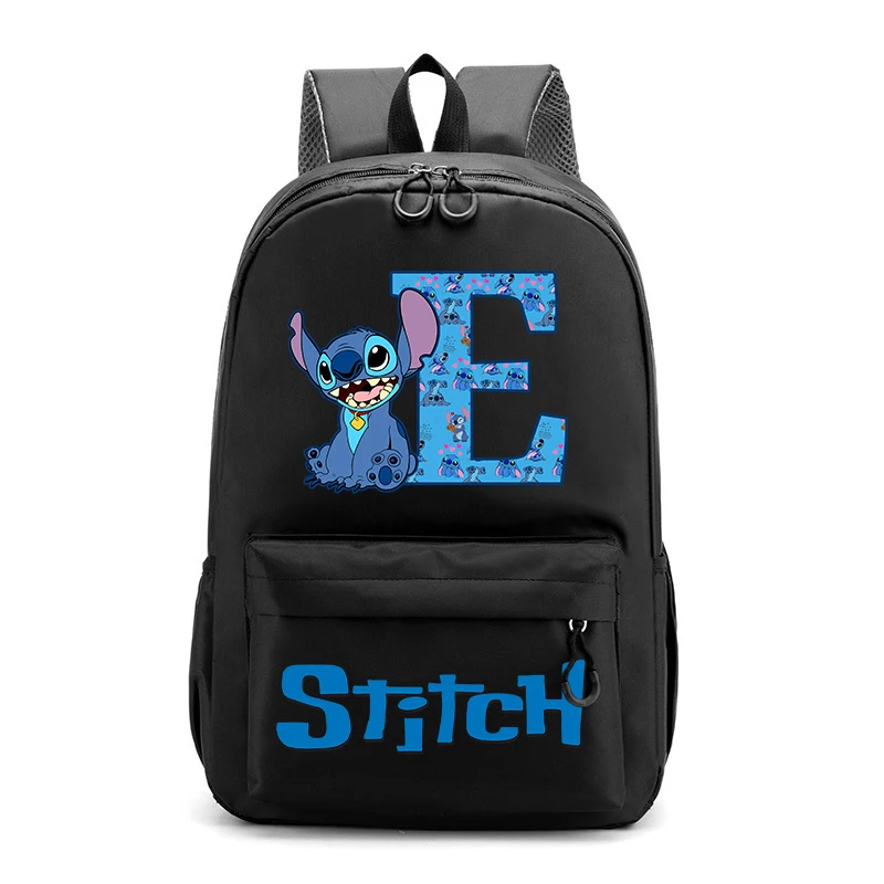 Disney Stitch กระเป๋าเป้สะพายหลังพิมพ์ชายหญิงขนาดใหญ่ความจุสําหรับเครื่องเขียนกระเป๋าหนังสือล้างทําความสะอาดได้ Unisex Cool กระเป๋าเดินทาง