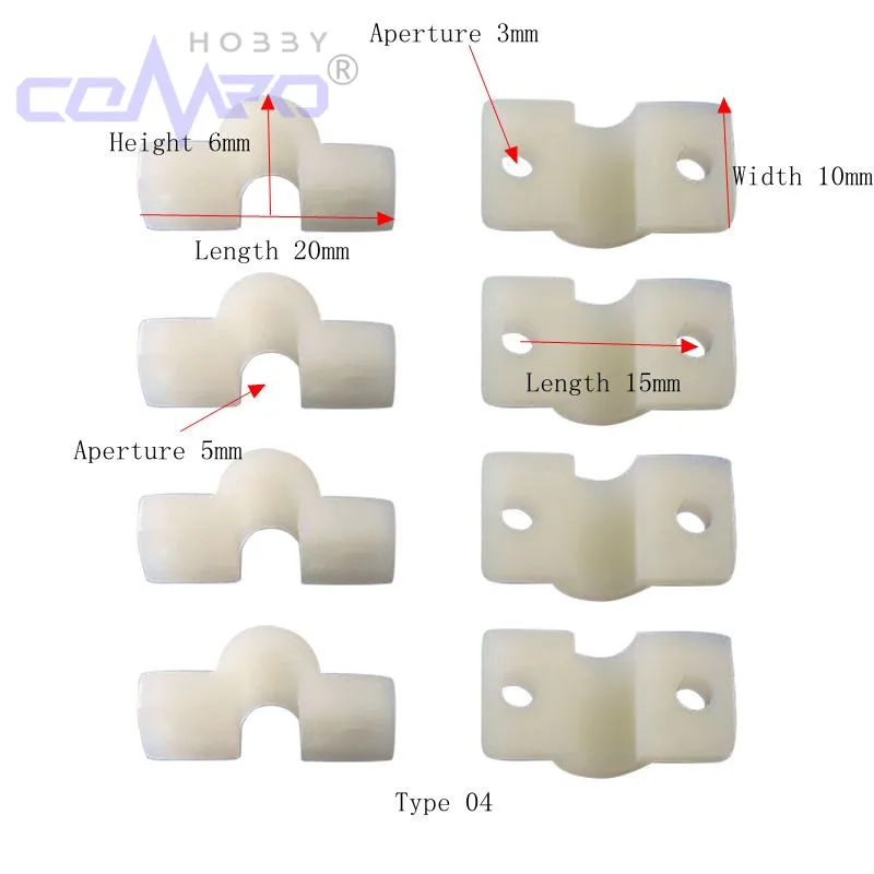 Plaque de train d'atterrissage en forme d'arc, 20 pièces, plaque à rainure arquée pour fil d'acier, tige en carbone, aile fixe, avion RC, mousse KT