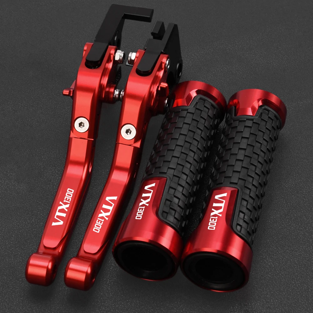 FOR HONDA VTX1300 VTX 1300 RETRO 2003-2009 2008 2007 2006 2005 04 Motorcycle Ajustable Brake Clutch Levers Hand Grips Handlebar