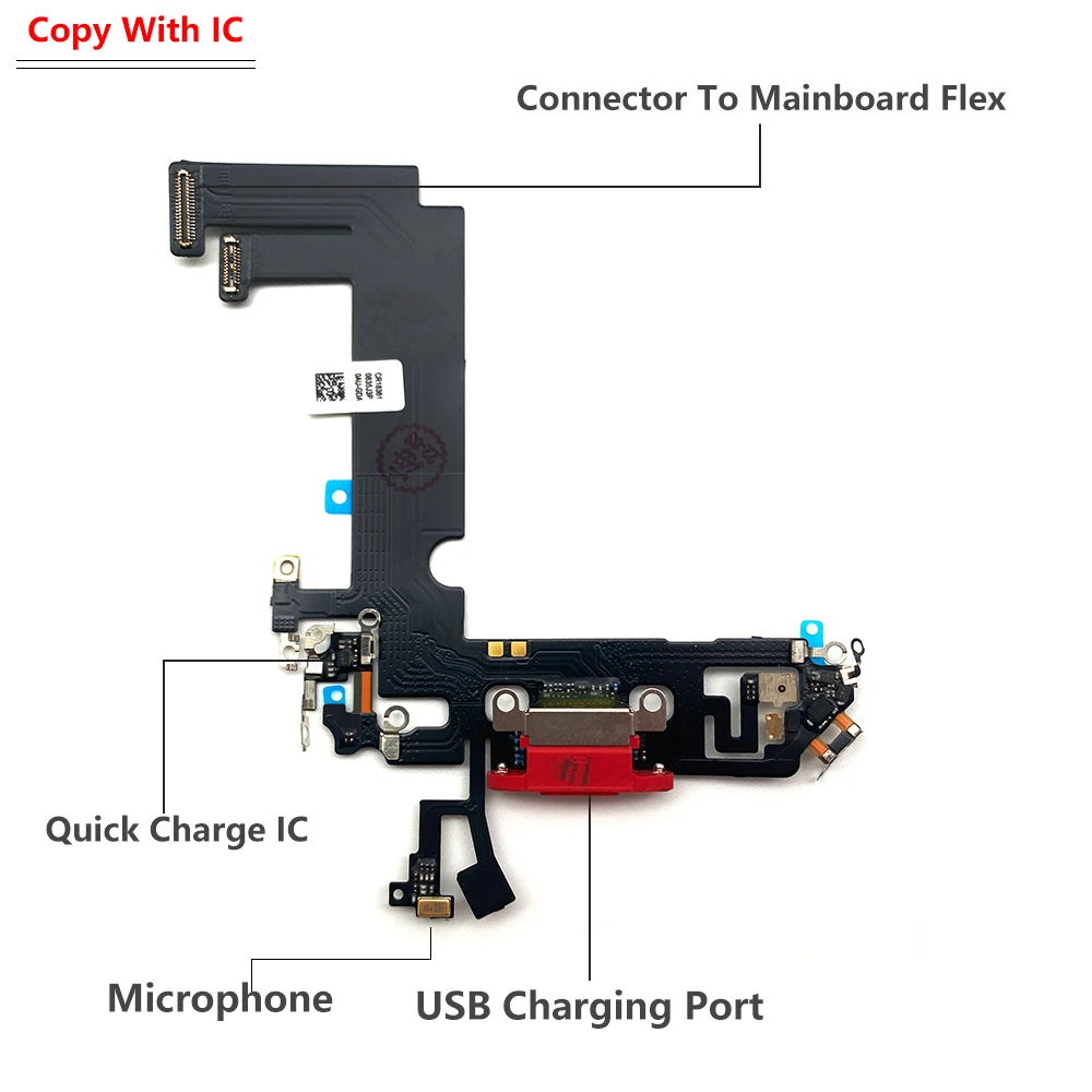 Nieuwe Usb Micro Charger Charging Port Dock Connector Microfoon Board Flex Kabel Voor Iphone 12 Pro Max 12 Mini Copy met Ic