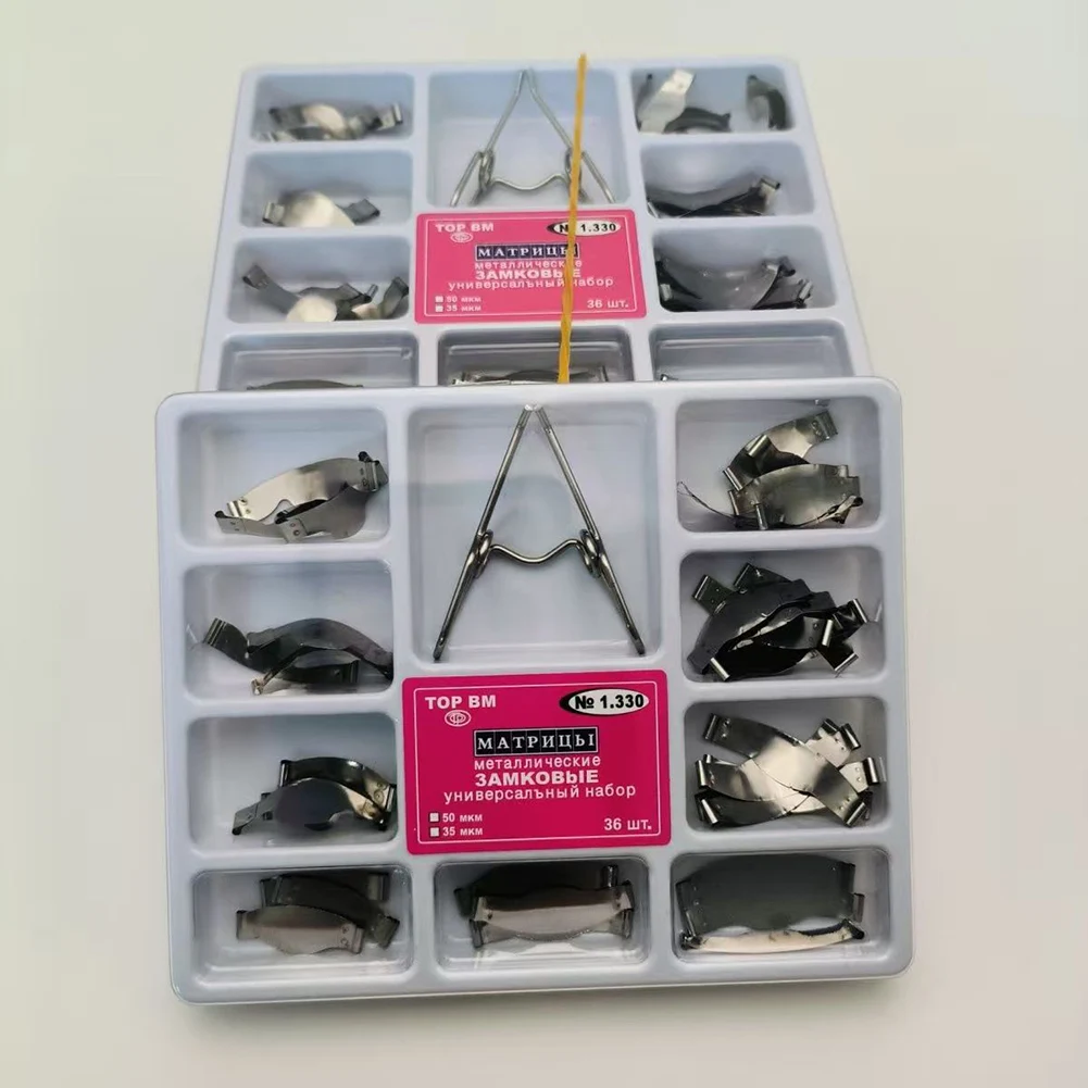 

NO.1.330 1.398 Dental Sectional Matrix Band Tooth Restoration Contoured System Instrument Tool Clamps Ring Clip Spreading Plier