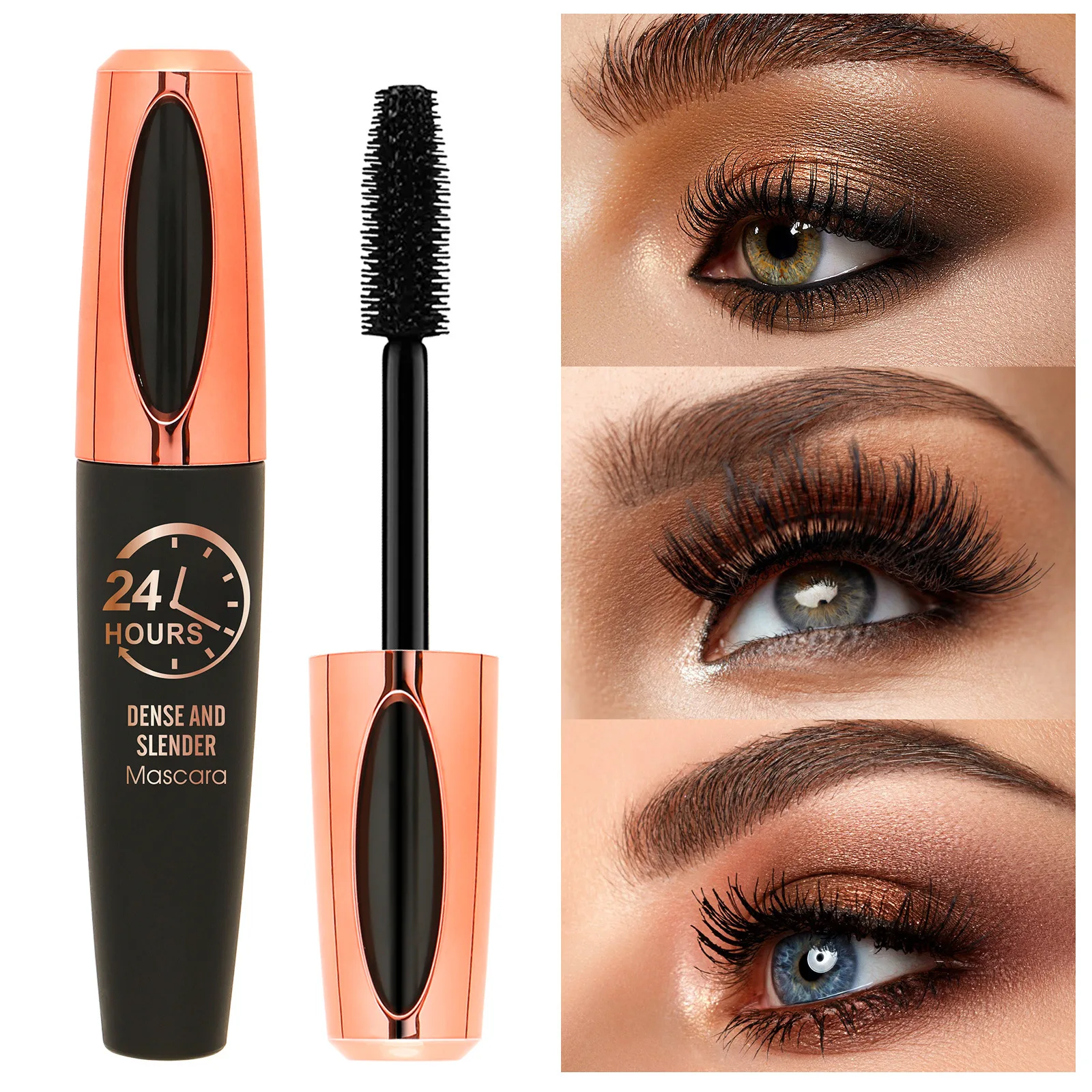 5D Waterproof Mascara Thick Eyelashes Extension Black Silk Fiber Mascara Female Makeup Cosmetic Waterproof Mascara
