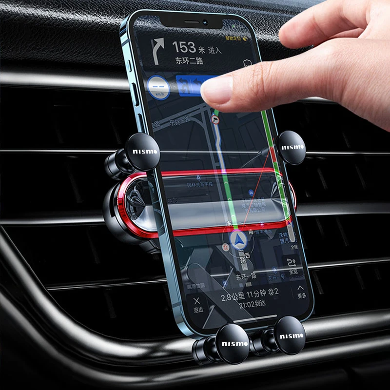 Para nismo nissan qashqai juke x-trail tiida teana suporte do telefone de ventilação de ar do carro braçadeira automática suporte suporte de telefone de ventilação de ar do carro