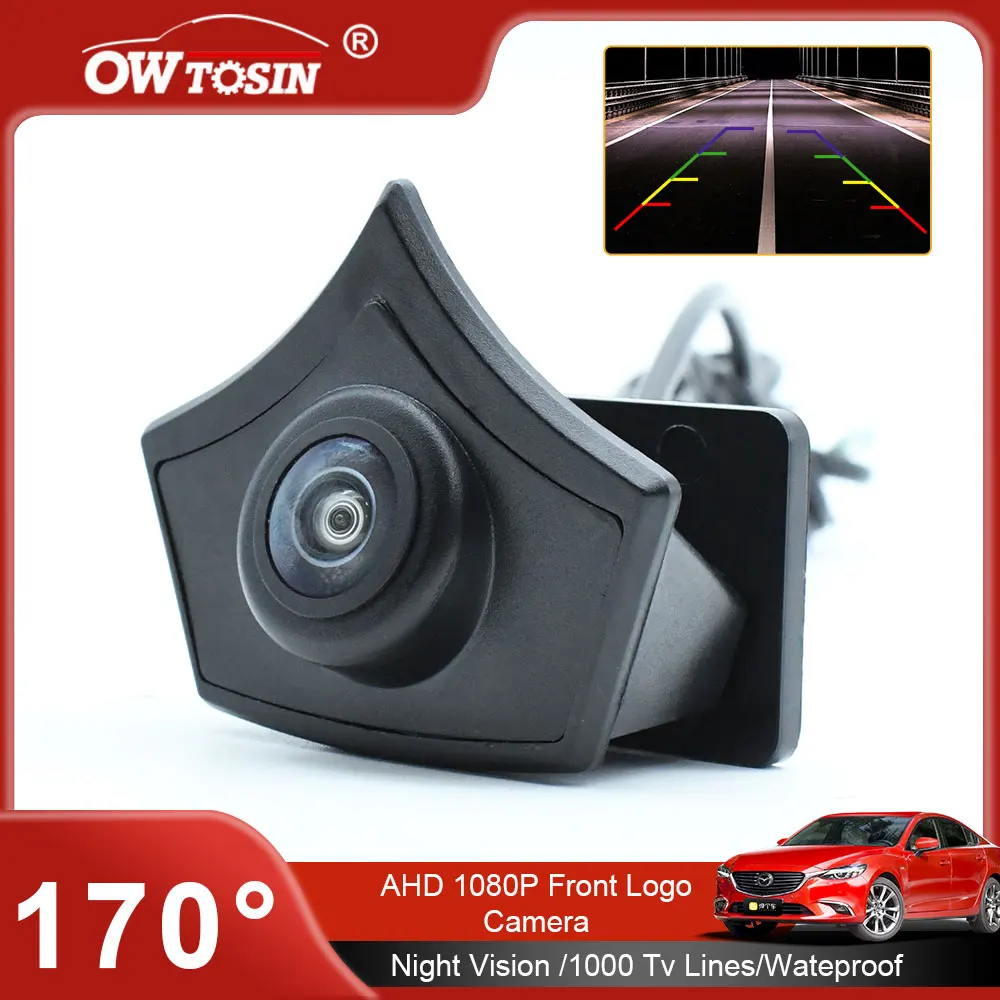 

170° Fisheye Lens CVBS/AHD 1080P Car Front Camera For Mazda 2 3 5 6 CX3 BM GG GJ CX4 CX7 CX8 Vehicle Logo Front View Camera