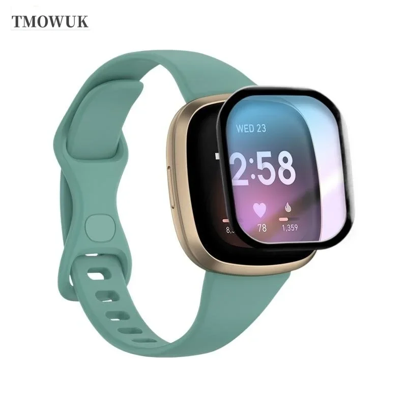 ل Fitbit Sense 2 Versa 3 2 4 Inspire 3 Charge 6 5 غطاء كامل للشاشة طبقة رقيقة واقية لينة مرنة ثلاثية الأبعاد منحني