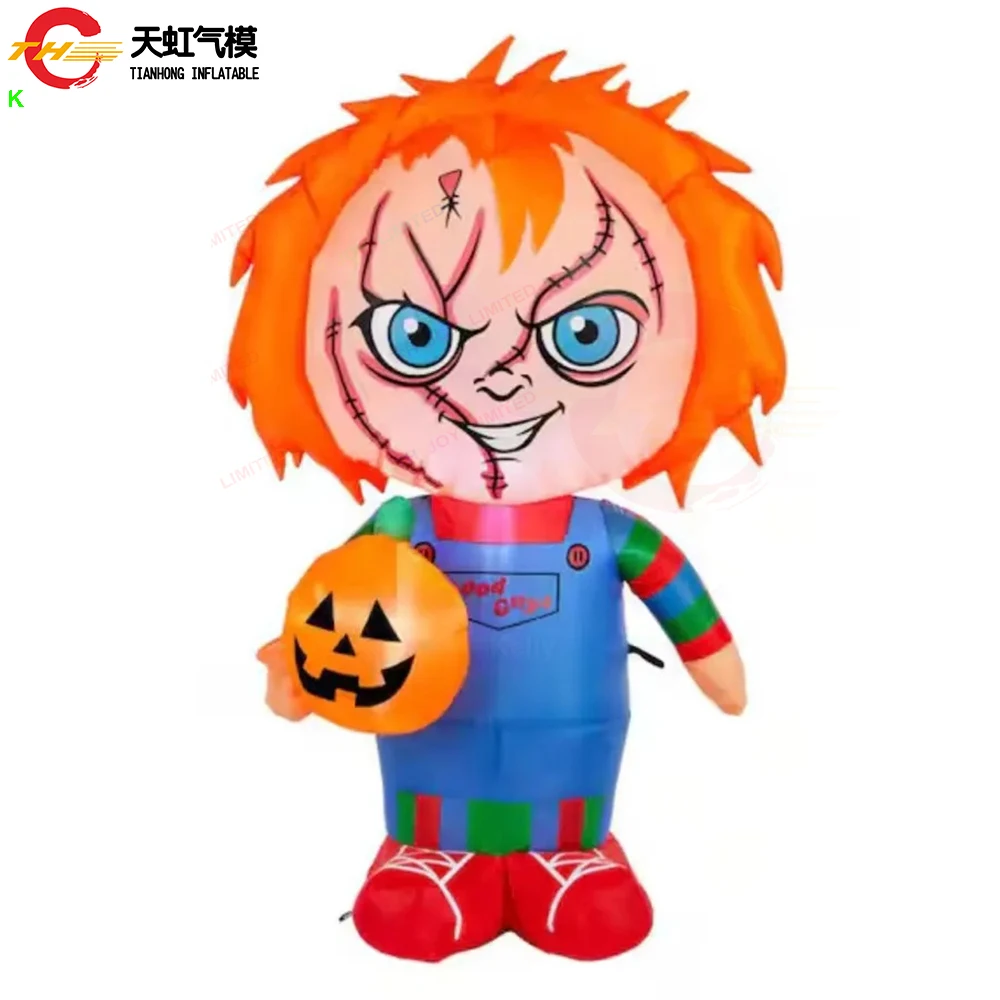 Fast Shipping Custom Made Scary Inflatable Ghost Cartoon for Halloween Yard Decoration