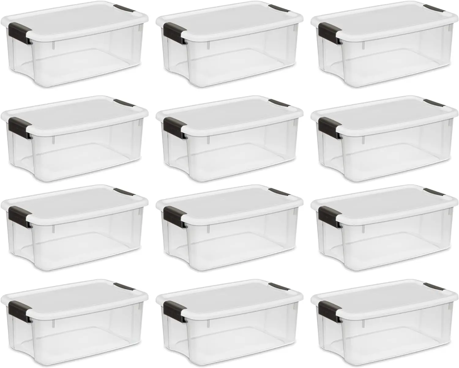 

18 Qt Ultra Latch Box, Stackable Storage Bin with Lid, Plastic Container with Heavy Duty Latches to Organize