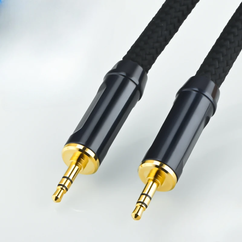 Sterling silver pair recording cable, mobile phone computer connection, speaker sound audio cable, 3.5mm car AUX