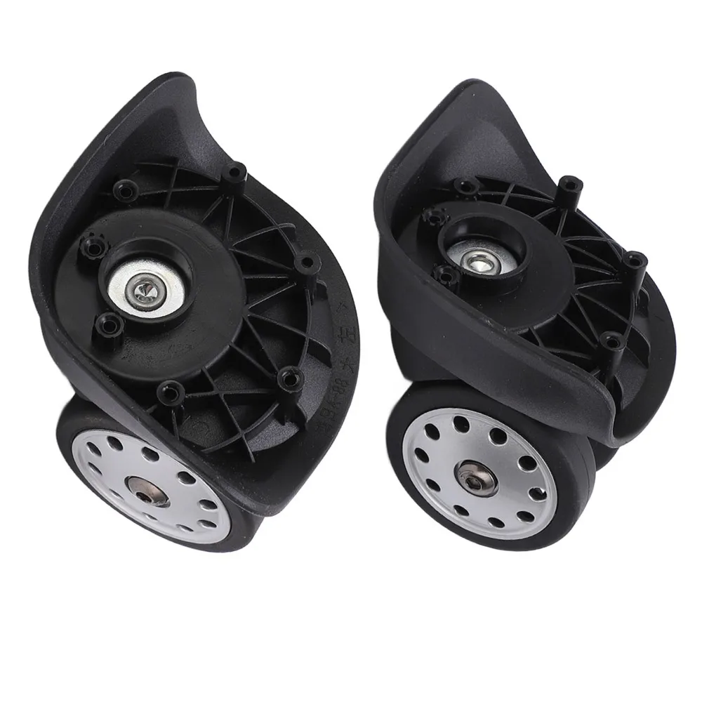 

1 Pair Durable PP PET Luggage Replacement Casters Wear Proof Black Suitcase Wheels Swivel Wheels Luggage Repair