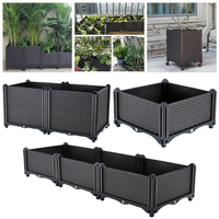 Self-Watering Planters Box Large For Balcony Garden Thickened Material Square Veg Planting Kit Modular Design Home Courtyard