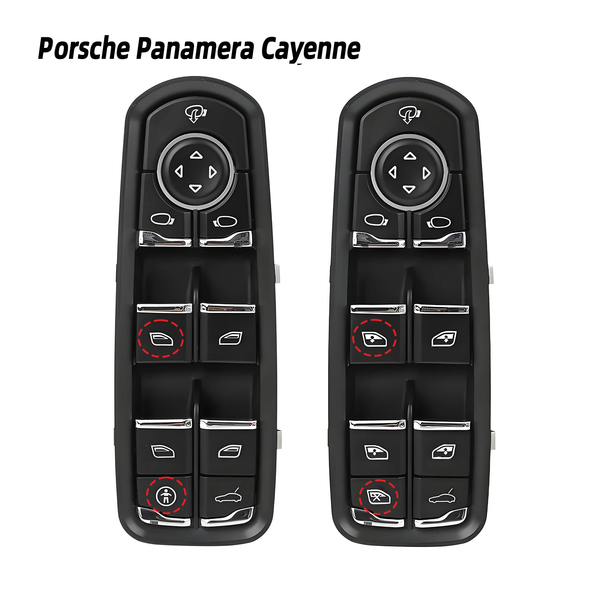 

7PP959858R 7PP959858RDML 7PP959858MDML For Porsche Cayenne Macan Panamera 2009-2018,Electric Master Power Window Control Switch