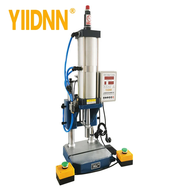 YIIDNN Small Double Column Pneumatic Press machine YDH-100BKD 1000kg 1ton automatic pneumatic eyelet punching riveting machine