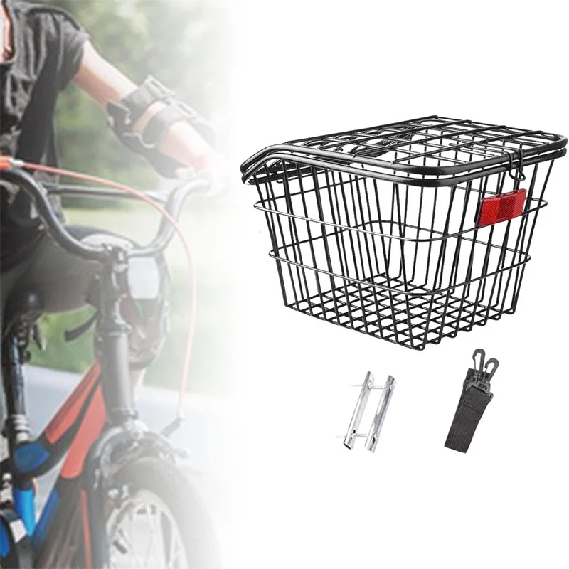

Bicycle Bike Metal Wire Rear Storage Basket Cargo Basket For Folding Bike Bicycle Accessories