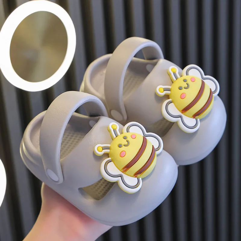 Children Garden Shoes Cute Bee EVA Cartoon Beach Sandals Babies Summer Slippers Soft Kids Indoor Outdoor Slippers Flip Shoes