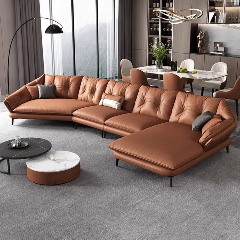 Design Luxury Couch Corner Aesthetic L Shape Office Elegant Sofa Weird Relaxing Divani Da Soggiorno Living Room Sets Furniture