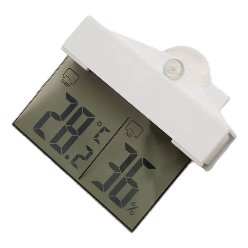 

【Ограниченное предложение по времени】Цифровой прозрачный домашний термометр для окон, гигрометр, температура в помещении и на открытом воздухе, влажность в помещении, меня