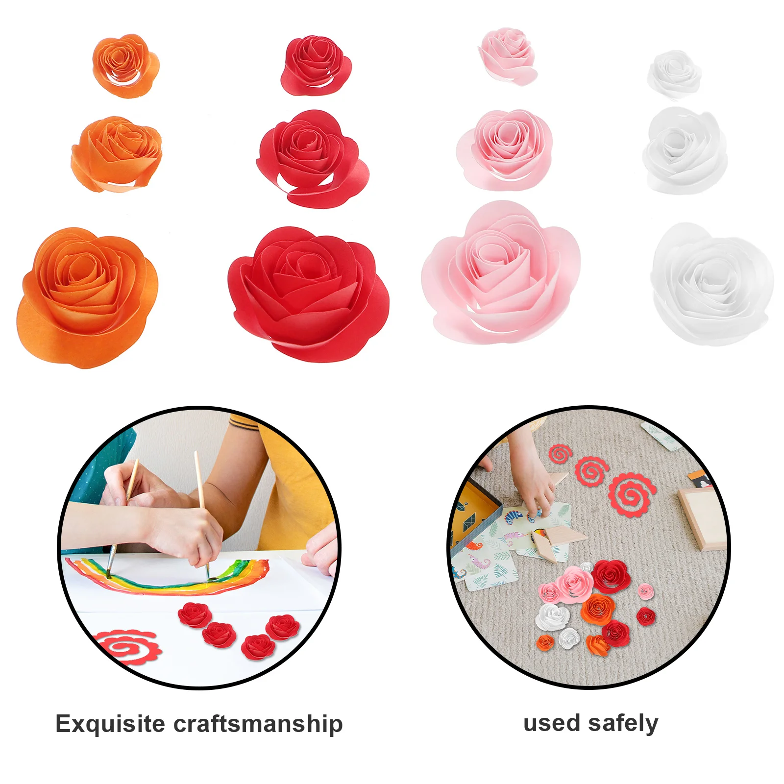 

120Pcs Fancy Paper Flower Strips DIY Origami Handcraft Material for 's Creativity Brain Development Quilling Tool Strip