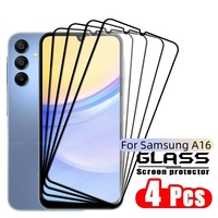 4PCS Full Cover Glass For Samsung A16 Glass Samsung Galaxy A16 Tempered Glass HD 9H Cover For Screen Protector Samsung A16 A 16